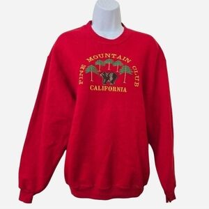 Vintage 90s Jerzees Embroidered California Bear Sweatshirt Size Medium